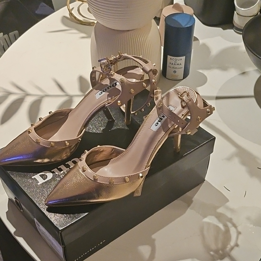 Dune London Metallic Studded Heels